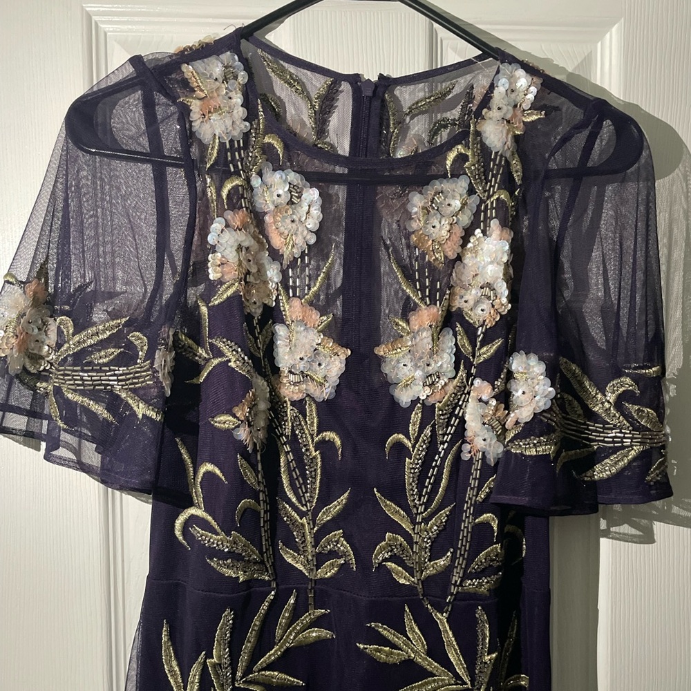 Elegant Floral Embroidered Maxi Dress 🤍